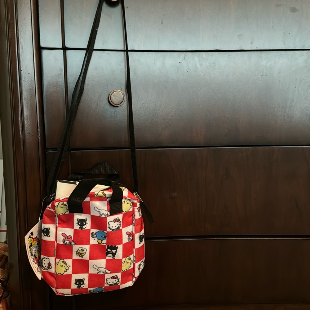 Hello Kitty Red and White Checkered Bag